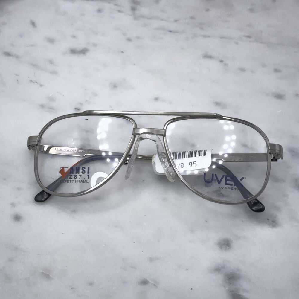 Titmus Sperian FC601 / T601A Pewter Aviator Safety Eyeglasses Frames Only* 54-16